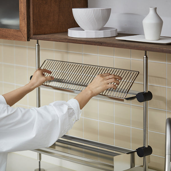 VATYA Stainless Kitchen Rack + (*Option) Compost Pail, Square Washing- up Bowl_Korea Direct Delivery F