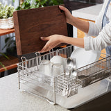 Vatya Stainless Embo Drying Rack + (*Option) Utensil Basket, Cup & Cutting Board Rack, Dishcloth Rack_Korea Direct Delivery D