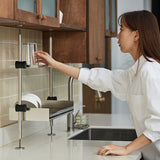 VATYA Stainless Kitchen Rack + (*Option) Compost Pail, Square Washing- up Bowl_Korea Direct Delivery F