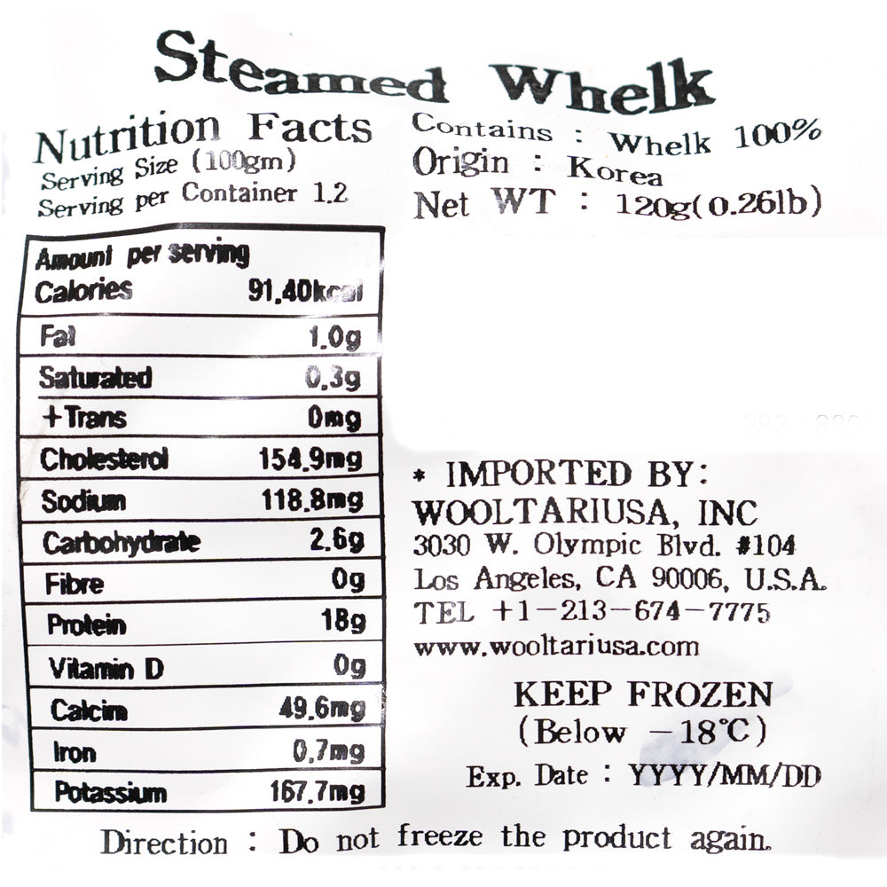 Pohang Steamed Sea Whelk 120g