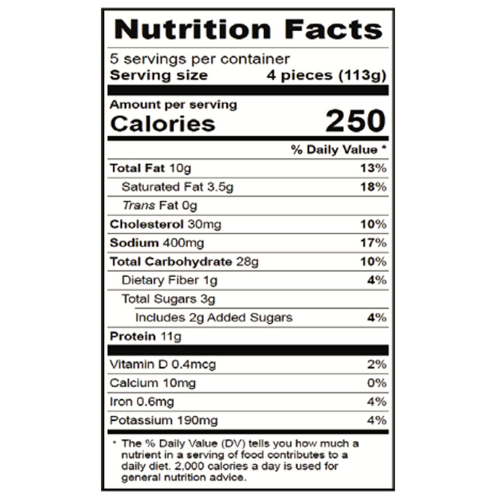 Pork Patty Fritter 566g