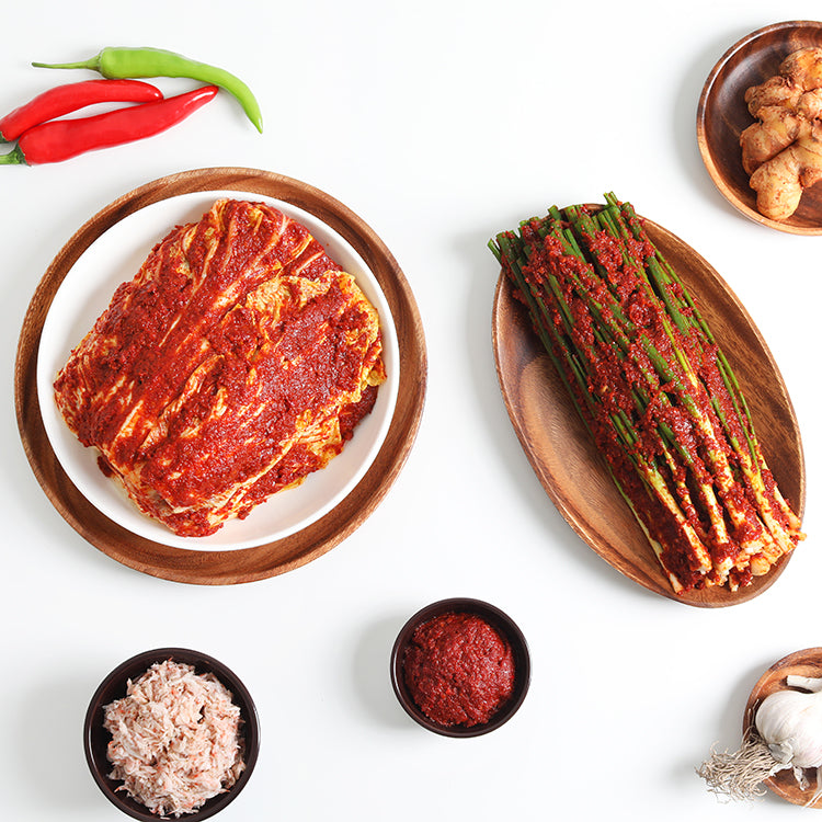 Sunhwadong Spicy Silbi Kimchi (Cabbage Kimchi 3.2kg+Green Onion Kimchi 1kg)_Korea Direct Delivery B