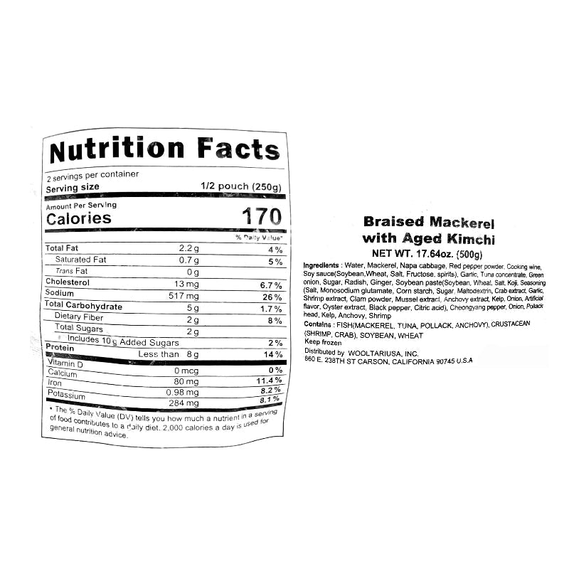 Braised Jeju Cutlassfish 400g + Braised Mackerel with Aged Kimchi 500g