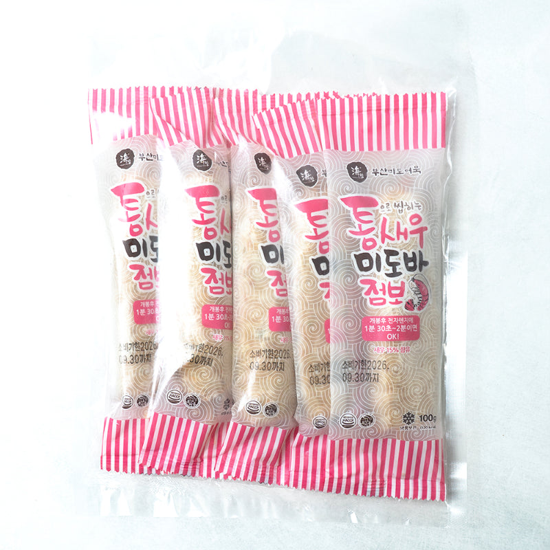 [미도어묵] 통으로 씹히는 통새우 미도바 점보세트 (100g x 5개)