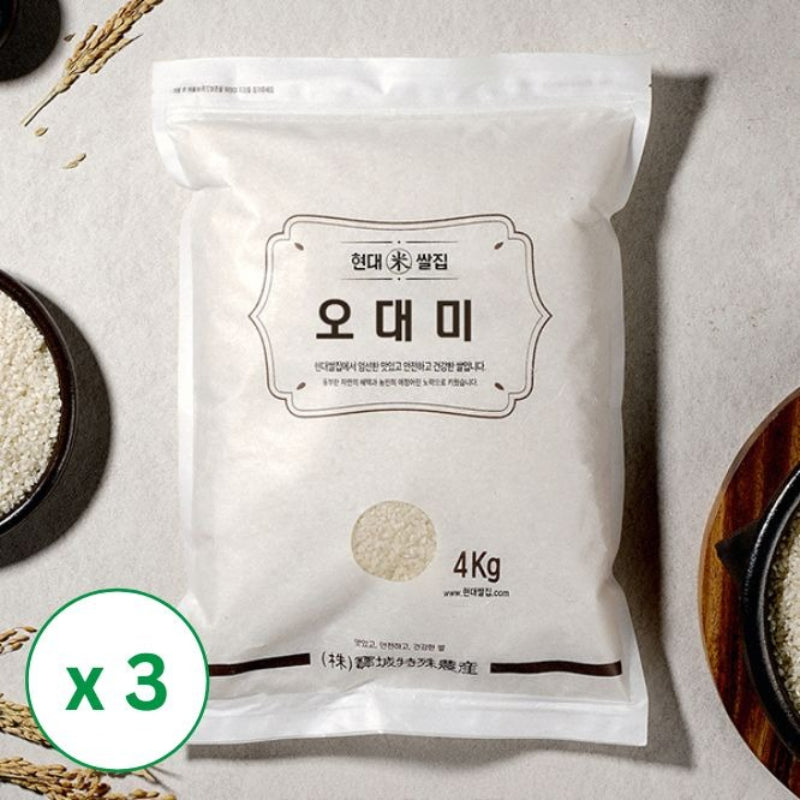 [현대쌀집] 프리미엄 철원 오대미 4kg x 3포대_무료배송특가 (묶음)