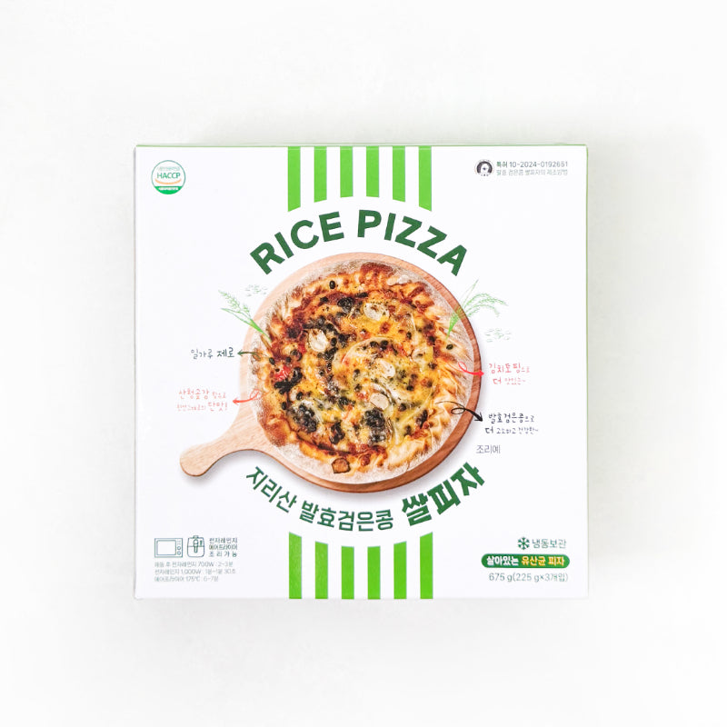[산청기능성콩영농조합법인] 지리산 발효검은콩 쌀피자 675g (225g x 3)