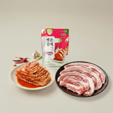 [Wooltari] Pork Belly Sliced 1lb + [Yesodam] Sliced Kimchi 400g (Set)