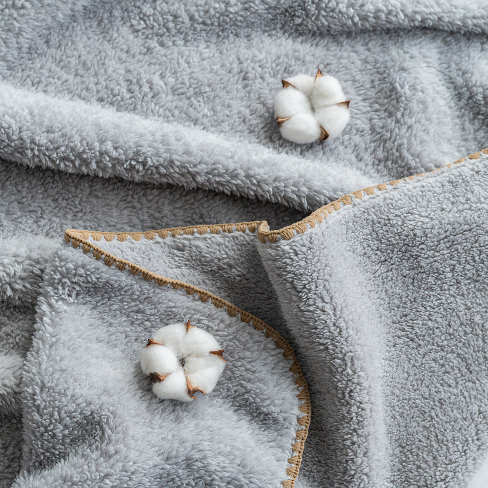 [한국직배송 F] 한길침장 극세사 담요 제나 SS (색상:아이보리/그레이/민트)