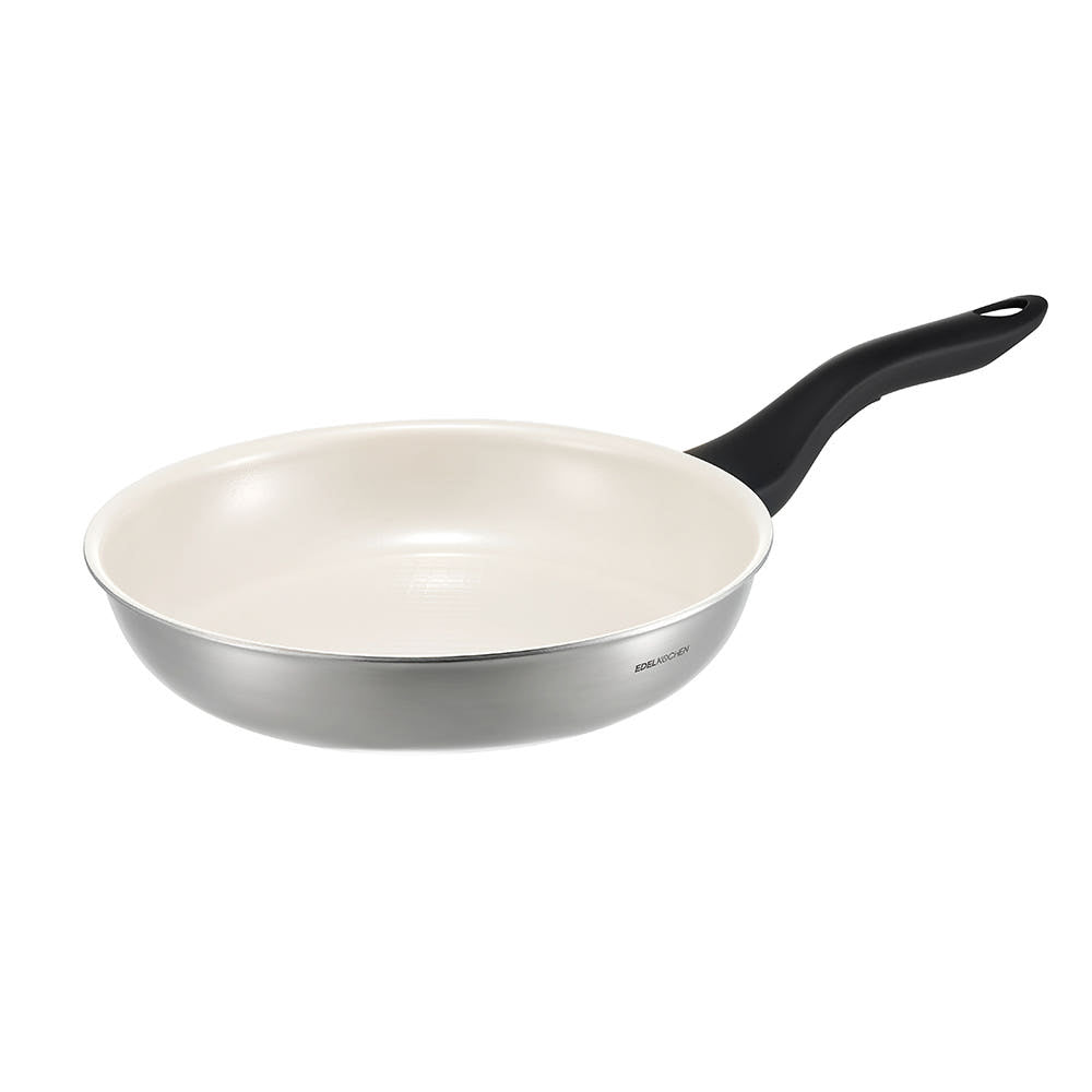 [K Direct Delivery] Edelkochen 3-Ply Viva Cera Fry Pan 24cm (Cream/Copper)