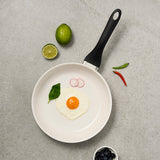 [K Direct Delivery] Edelkochen 3-Ply Viva Cera Fry Pan 24cm (Cream/Copper)