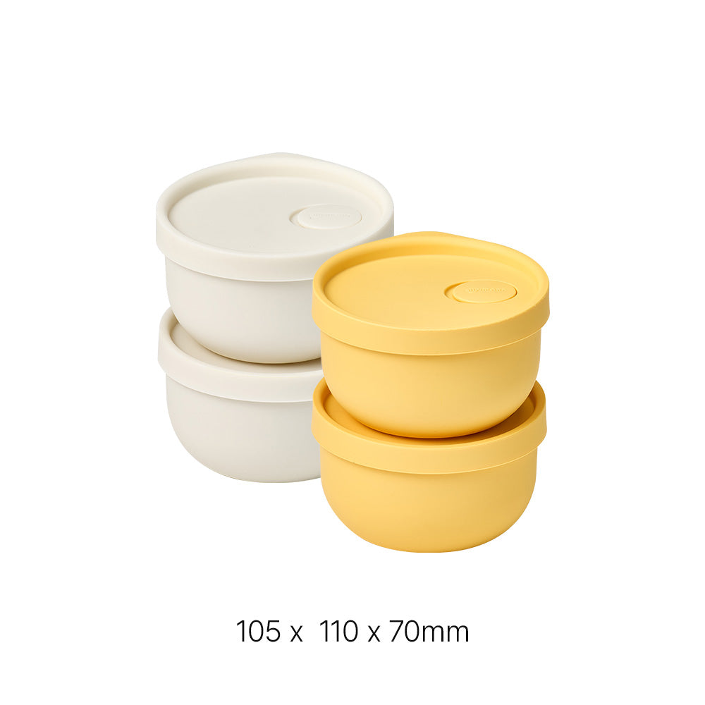 [한국직배송 D] 실리만 아이스웨이 냉동밥용기 240ml/350ml 8P 아이스화이트/허니옐로우 옵션구매