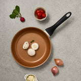 [K Direct Delivery] Edelkochen 3-Ply Viva Cera Fry Pan 24cm (Cream/Copper)