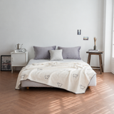 [K Direct Delivery] Hangil Bedding Yang Microfiber Blanket SS (Ivory/Gray/Mint)