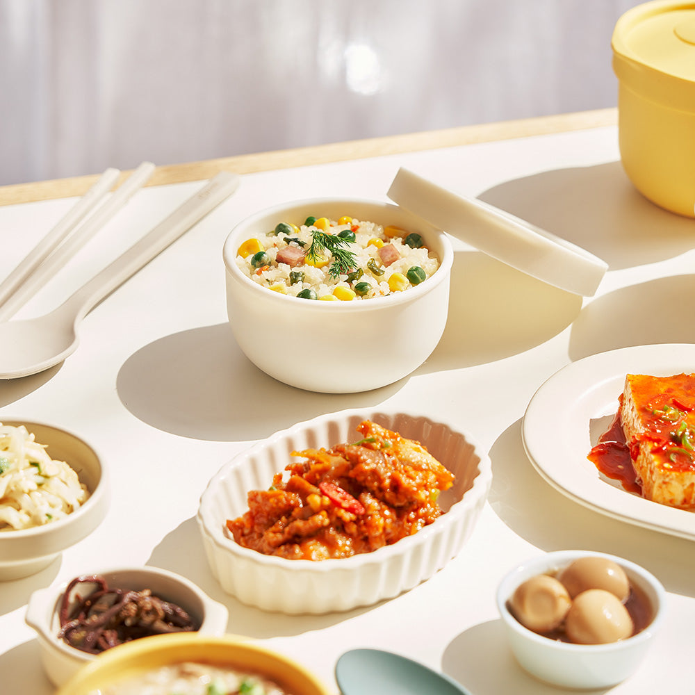 [한국직배송 D] 실리만 아이스웨이 냉동밥용기 240ml/350ml 8P 아이스화이트/허니옐로우 옵션구매