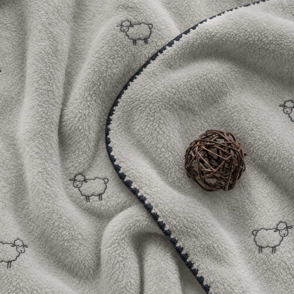 [K Direct Delivery] Hangil Bedding Yang Microfiber Blanket SS (Ivory/Gray/Mint)