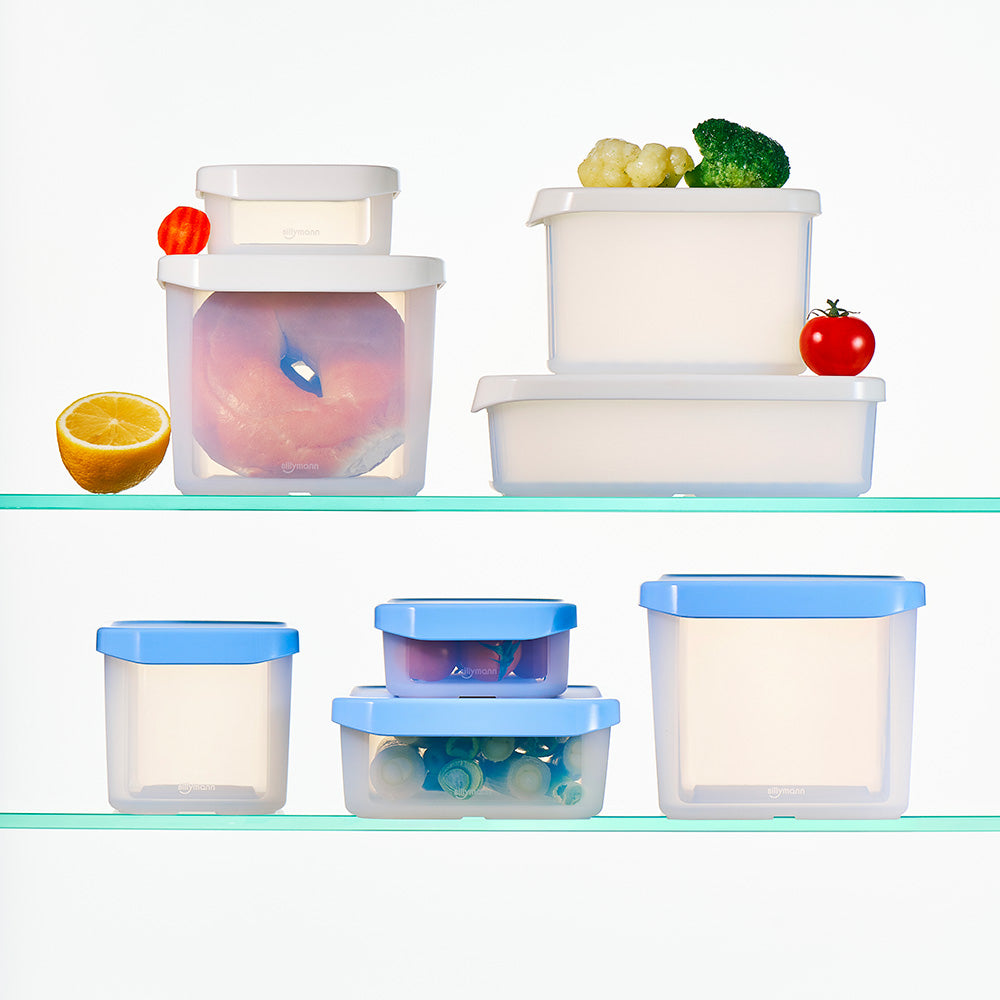 [한국직배송 C] 실리만 아이스웨이 냉동용기 600ml/1700ml 8P 아이스블루/아이스화이트 옵션구매