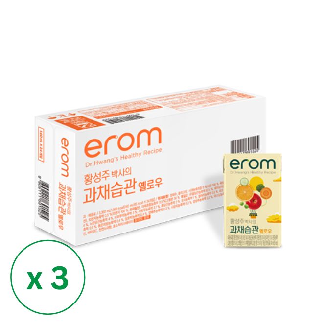 [이롬] 황성주박사의 과채습관(옐로) 140ml x 24입 x 3박스(묶음)_무료배송
