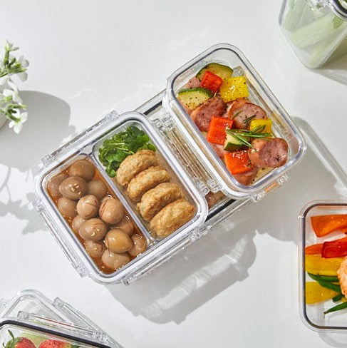 [한국직배송 C] 고트만 네오크리스탈락 트라이탄 밀폐용기 6종 화이트/블랙