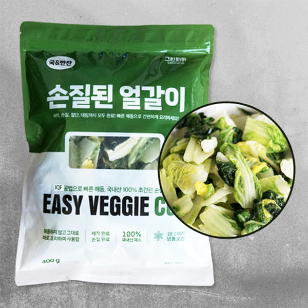 [그린피아] 100% 국내산 국&반찬 손질된 얼갈이 400g