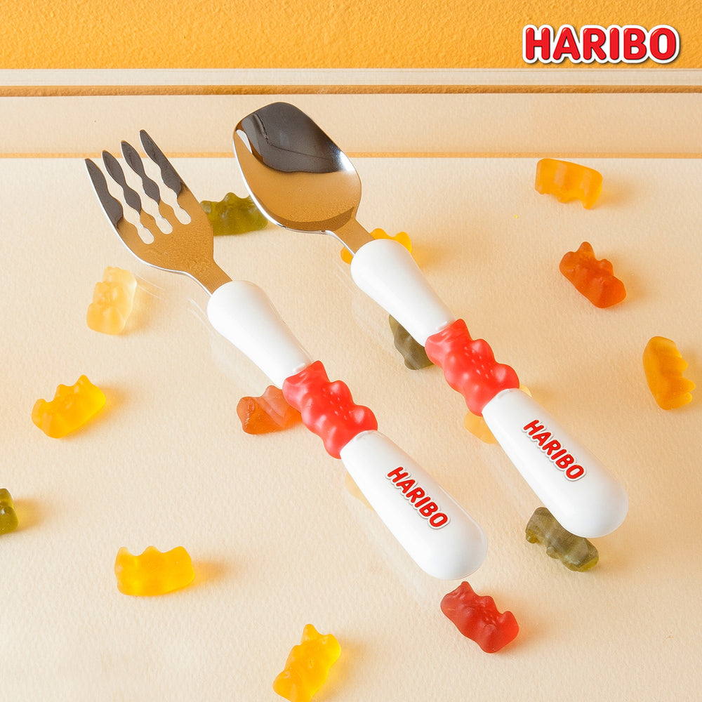 [K Direct Delivery] HARIBO Big Kid Set (Chopsticks S + Spoon & Fork + Cereal Bowl 4P) Select Option