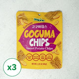 [Jayone] 고구마 칩스 40g x 3팩 (묶음)