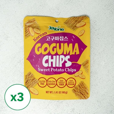 [Jayone] 고구마 칩스 40g x 3팩 (묶음)
