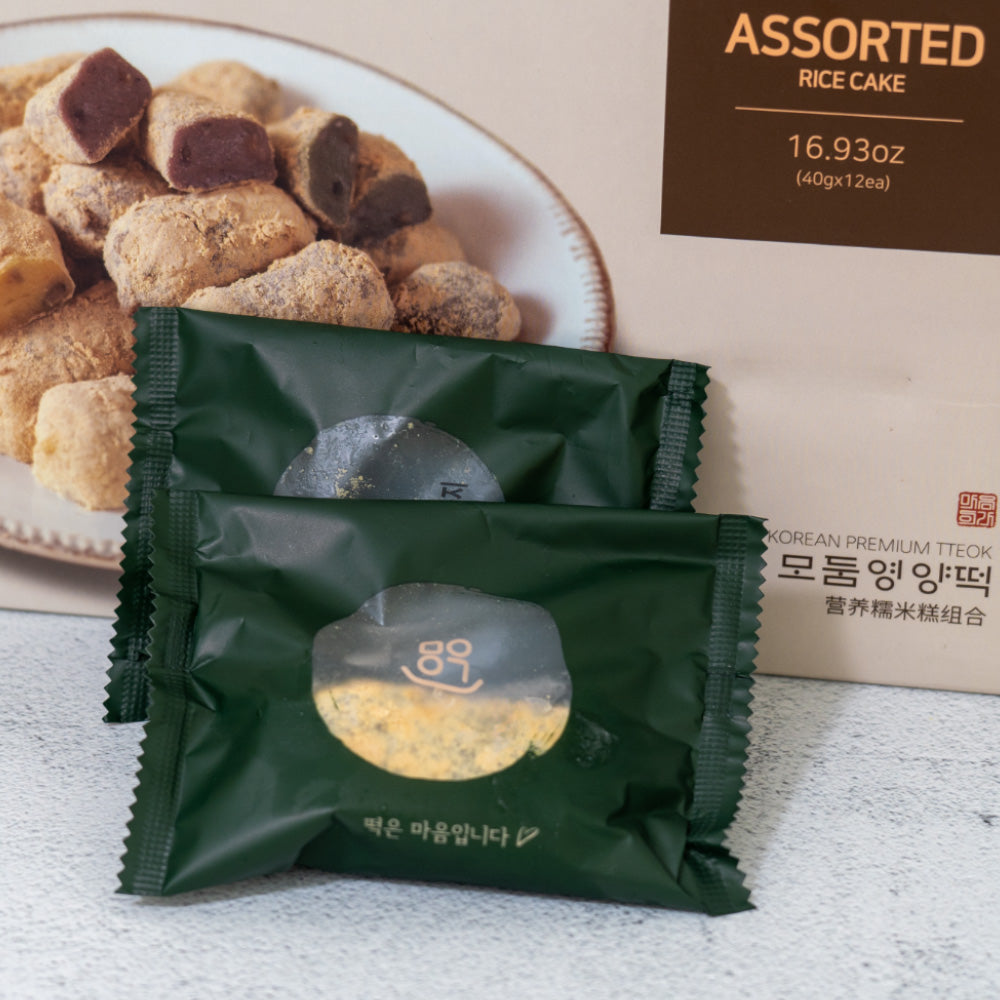 [Maumiga] Flat Sheet Pumpkin Injeolmi Kit x 2 +  Assorted Nutritious Rice Cakes 480g x 2_ Free Shipping in the 2nd WK/ July