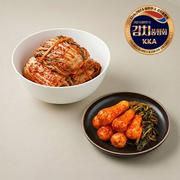 [한국직배송 A] 연천군 미금치 제철 포기김치 3kg + 총각김치 1kg