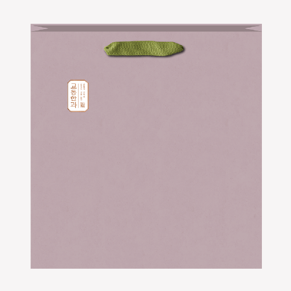 [한국직배송 B] 교동한과 덩더쿵 2단 선물세트(쇼핑백 포함)