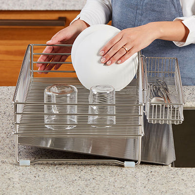 [Korea Direct Delivery A] VATYA Stainless Drying Rack + (*Option) Utensil Holder, Cup & Cutting Board Rack, Dishcloth Rack