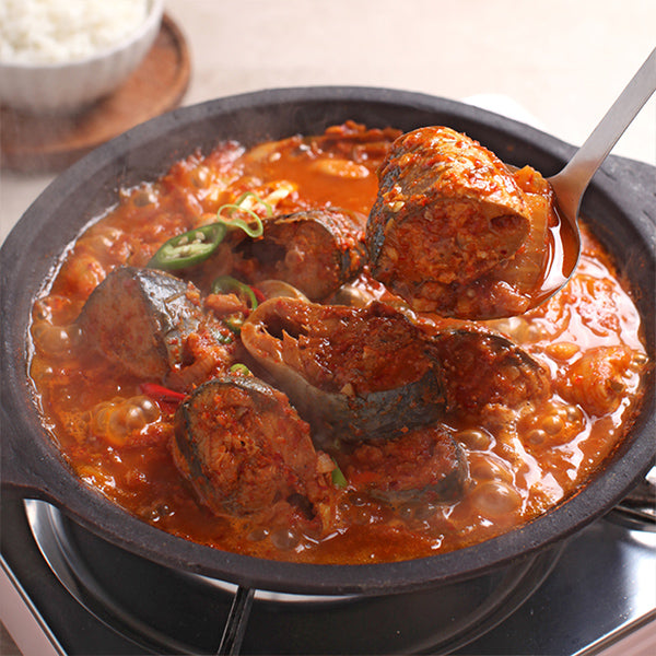 Braised Jeju Cutlassfish 400g + Braised Mackerel with Aged Kimchi 500g