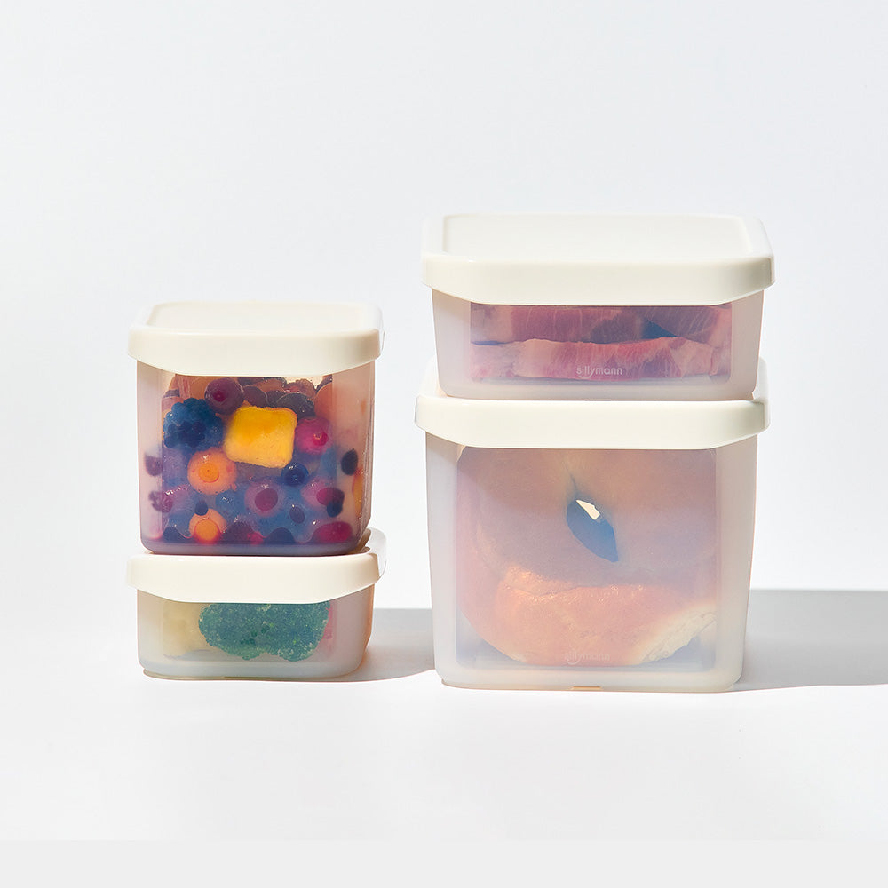 [한국직배송 C] 실리만 아이스웨이 냉동용기 600ml/1700ml 8P 아이스블루/아이스화이트 옵션구매