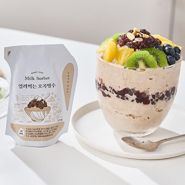 [한국직배송 A] 이롬 얼려먹는 밀크빙수/오곡빙수 24개 + 통통단팥 120gx4개 옵션선택