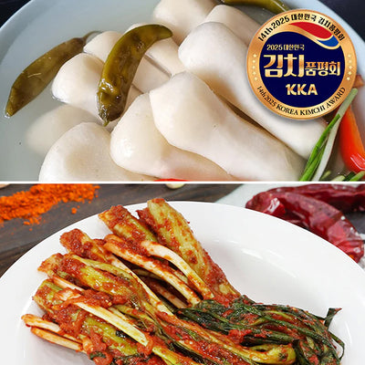 [한국직배송 D] 김치품평회 빛고을 남도식 총각무 동치미 2kg + 갓파김치 2kg