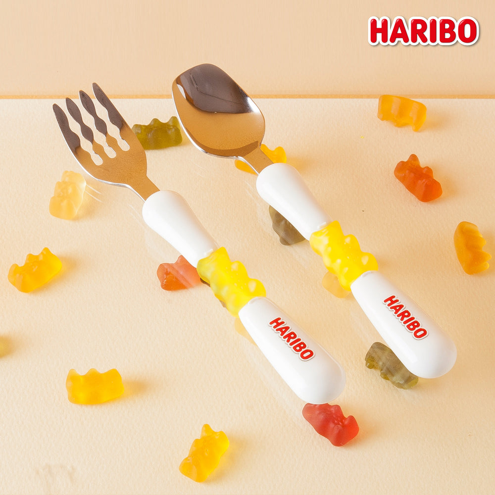 [K Direct Delivery] HARIBO Big Kid Set (Chopsticks S + Spoon & Fork + Cereal Bowl 4P) Select Option