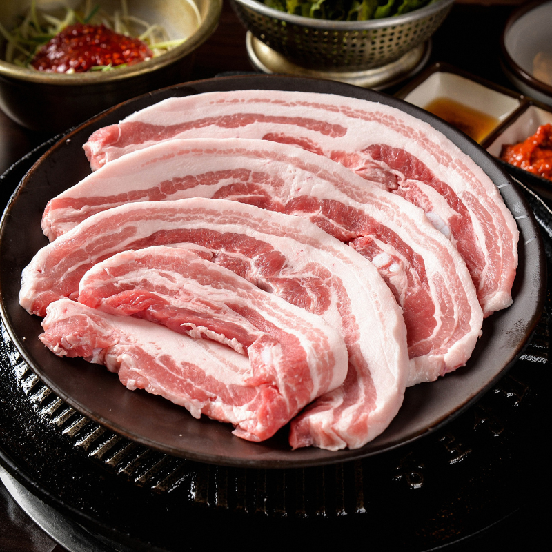 [Wooltari] Pork Belly Sliced 1lb + [Yesodam] Sliced Kimchi 400g (Set)