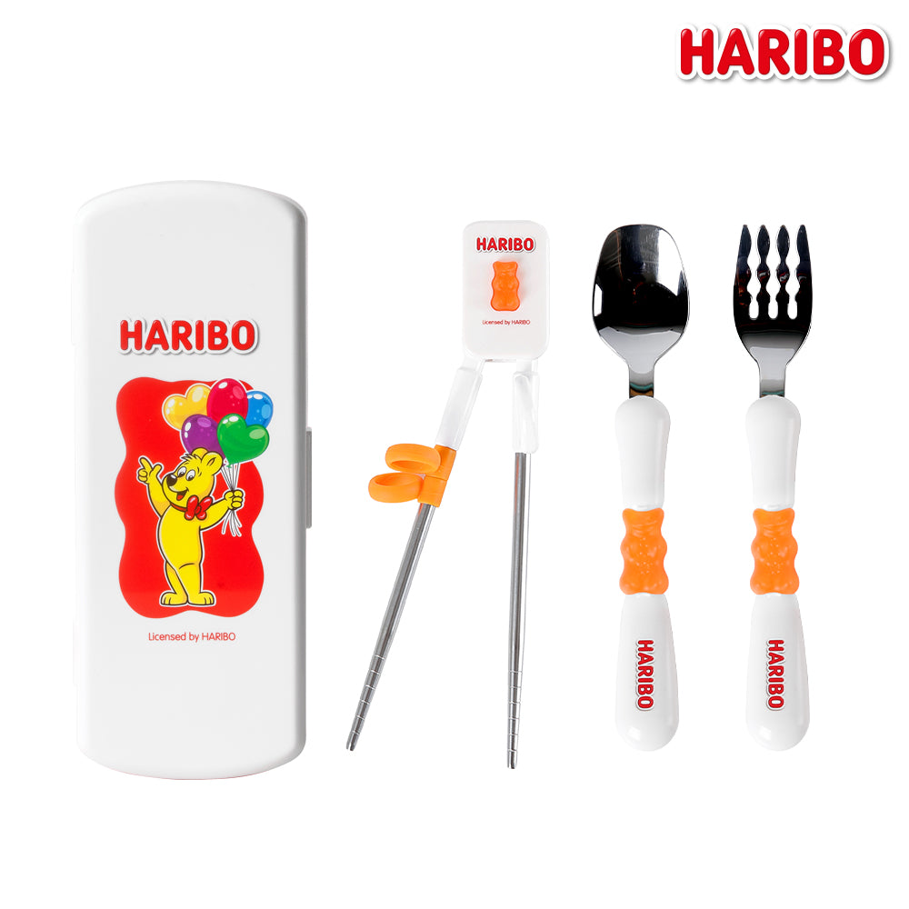 [K Direct Delivery] HARIBO Lunch Box & Cutlery Set (2-Tier Lunch Box + Spoon, Fork & Chopsticks Set) Select Option