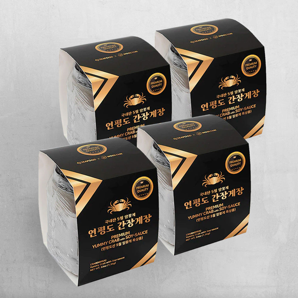 [오제이씨푸드] 프리미엄 연평도 간장게장 (5월 암꽃게) 1.5kg x 4팩 _무료배송 (묶음)