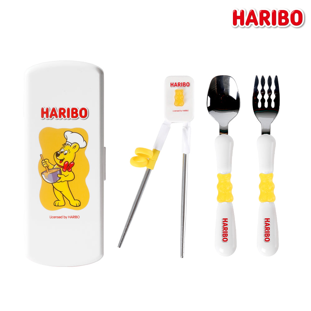 [K Direct Delivery] HARIBO Lunch Box & Cutlery Set (2-Tier Lunch Box + Spoon, Fork & Chopsticks Set) Select Option