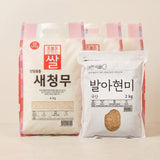 [미이랑] 오늘도 맛있는 쌀 새청무쌀 4kg x 3포ㅣ*증정* [바른곡물] 발아현미 2kg _ 무료배송특가 (묶음)