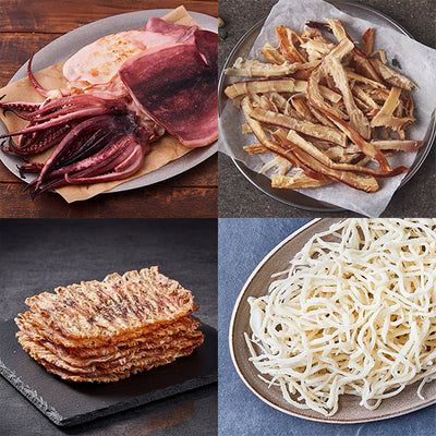 [한국직배송 D] 멸치청년단 오징어 안주 매니아 세트 880g(반건조 오징어 + 바비큐 오징어스틱 + 직화로 구운 꾼 몸통 오징어 + 스모키 오징어 )