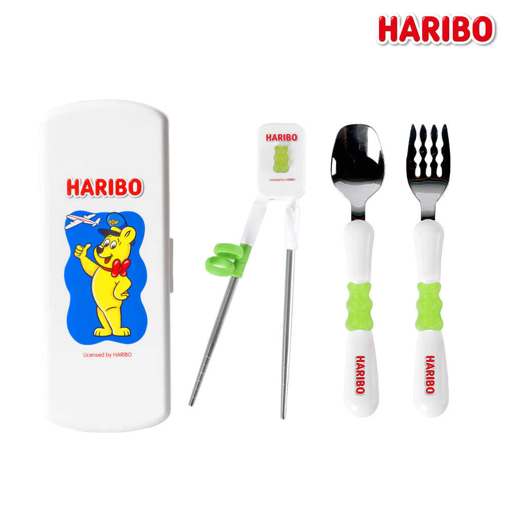 [K Direct Delivery] HARIBO Lunch Box & Cutlery Set (2-Tier Lunch Box + Spoon, Fork & Chopsticks Set) Select Option