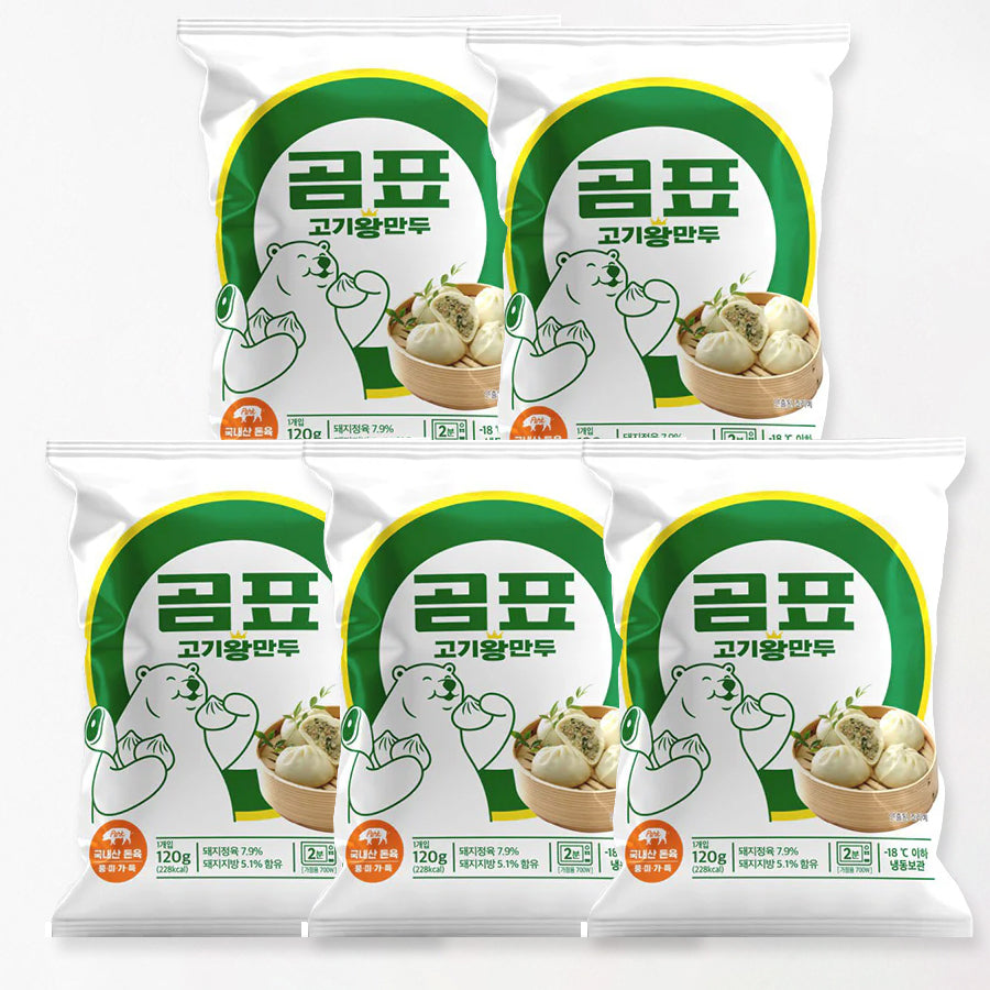 [가메골푸드] 곰표 왕만두(1개입) 120g x 5 팩 (묶음)