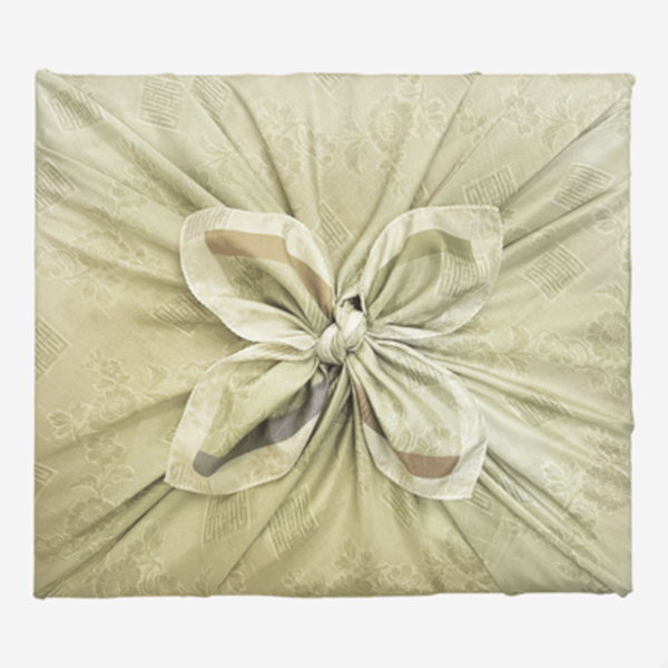 [한국직배송 D] 교동한과 당초 2단 선물세트(보자기 포장 포함)