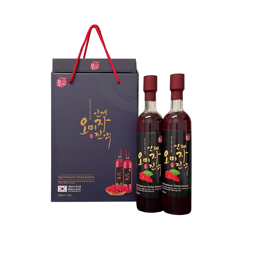 [ODK x 울타리] 프리미엄 오미자진액 (500ml x 2병) 선물세트 x 2박스_무료배송특가 세트 (묶음)