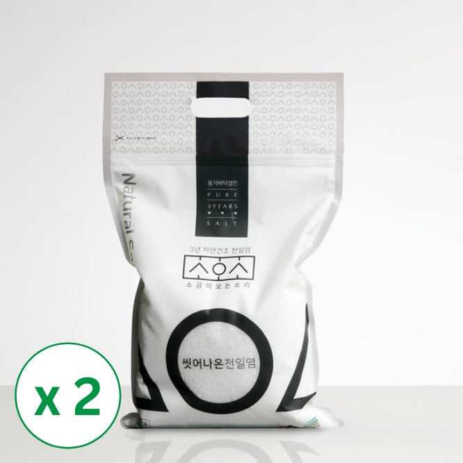 Pure Sea Salt 3kg x 2bags_Free Delivery (Set)