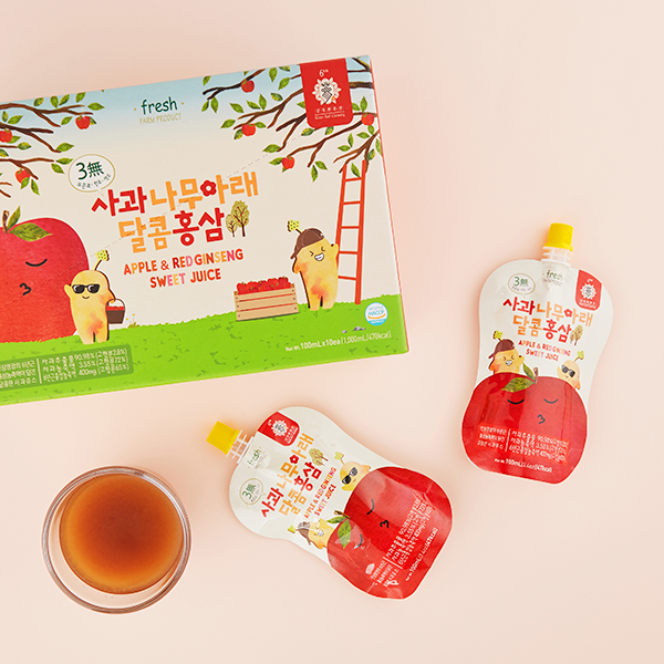 [김정환홍삼] 사과나무아래 달콤홍삼 (100ml x 10포) x 4박스 _무료배송 (묶음)