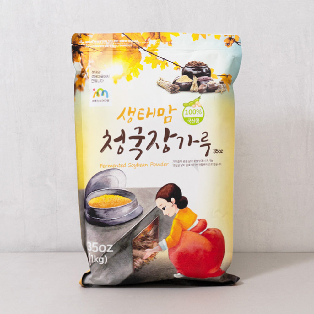[성필립보생태마을] 생태맘 청국장 가루 1kg x 2개ㅣ*증정* [밥스누] 쌀눈두유 1박스_ 무료배송 (묶음)