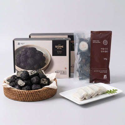 [마음이가] 흑임자인절미 480g x 2팩ㅣ*증정* [마음이가] 앙꼬절편 500g x 1팩 (묶음)