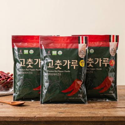 [26년 햇고춧가루] [천사애땅] 고춧가루 보통맛 1kg x 2팩 + 고춧가루 매운맛 1kg (묶음)_무료배송_ 9월 첫째 주 순차 발송